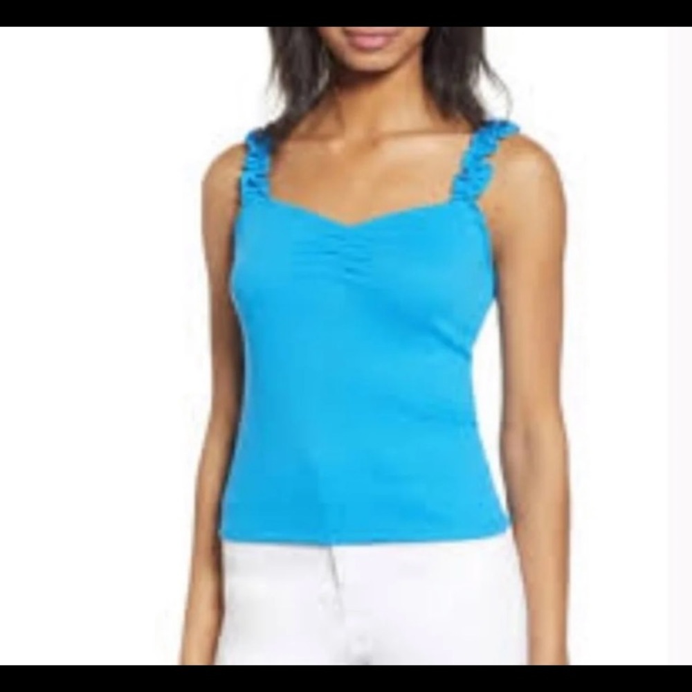 BP. Ruffle Strap Tank Top